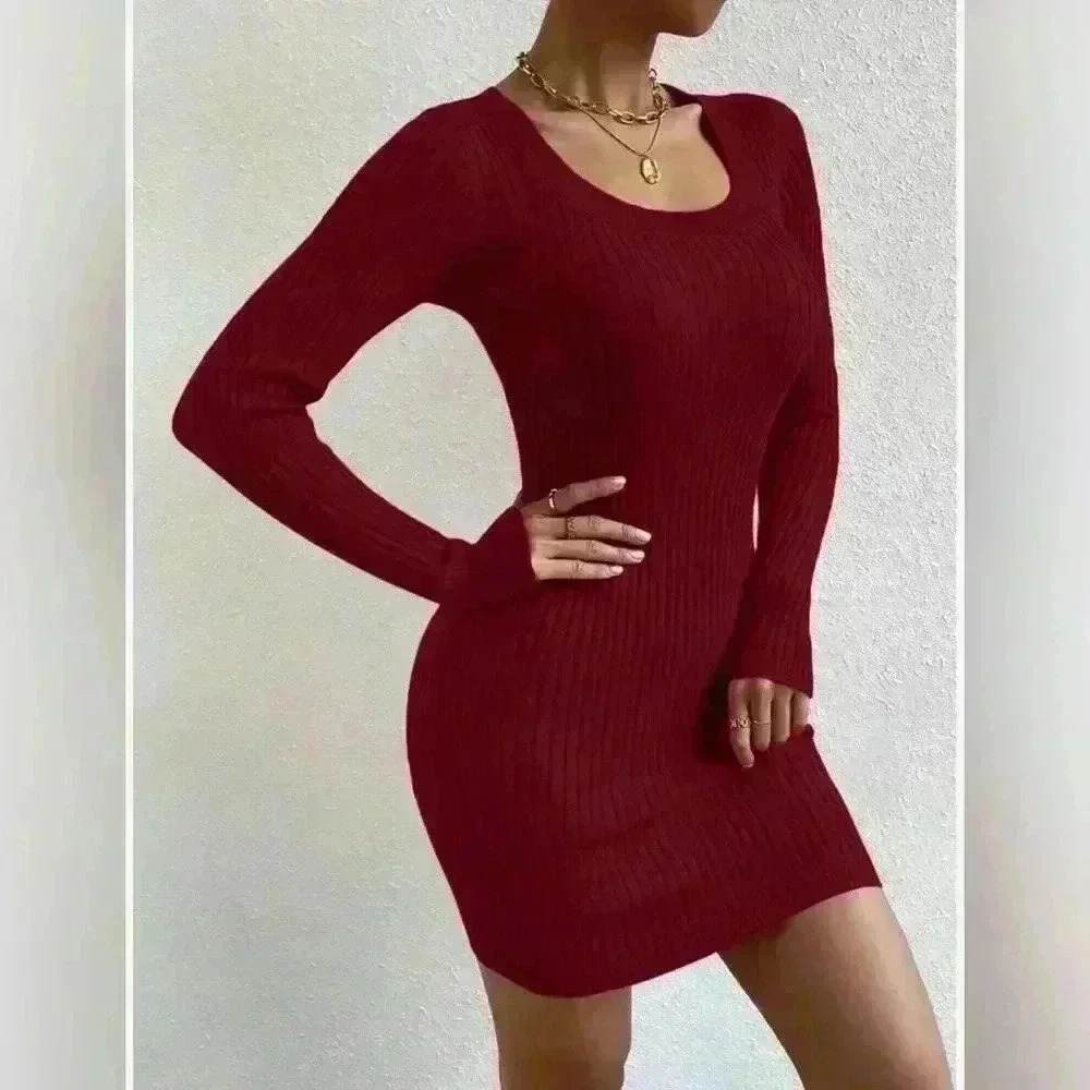 NWT - Old Navy scoopneck long sleeve knit dress